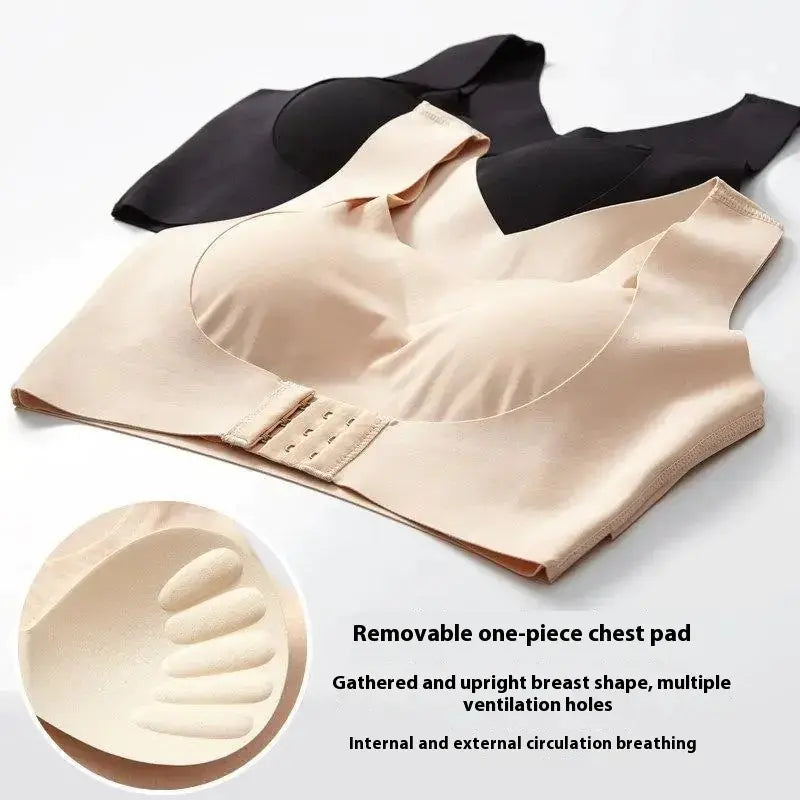 Seamless Wireless Anti-Sagging Sports Bra