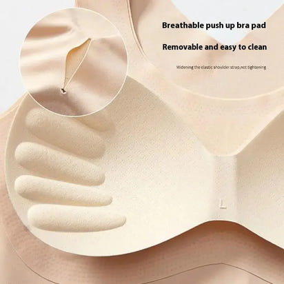Seamless Wireless Anti-Sagging Sports Bra