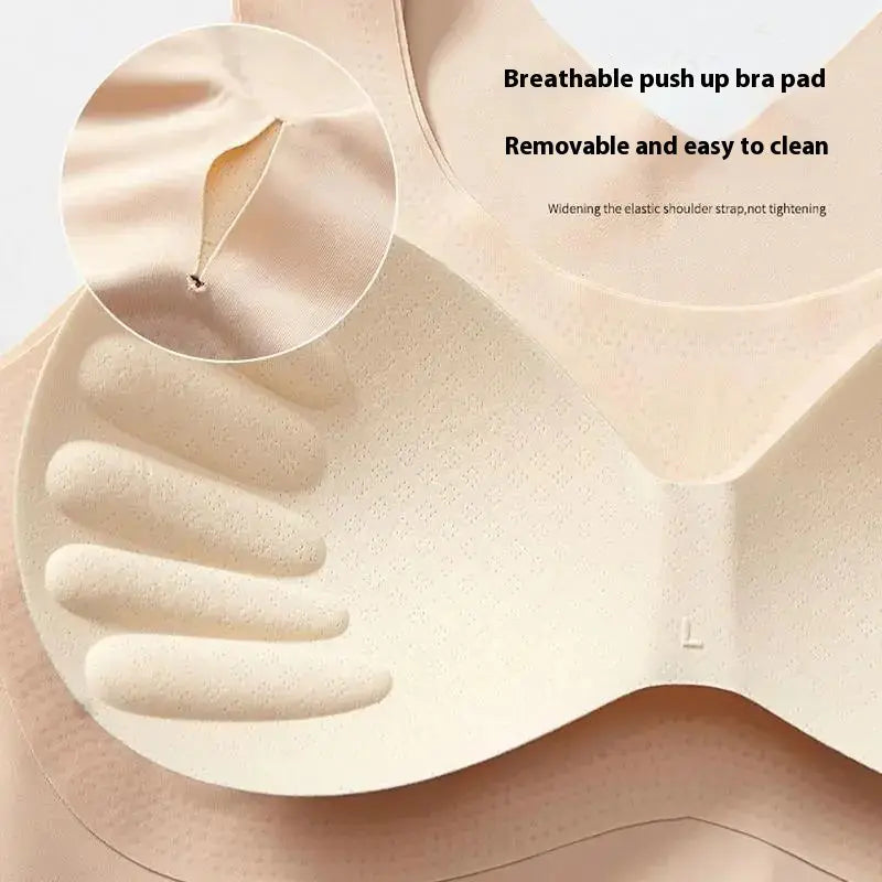 Seamless Wireless Anti-Sagging Sports Bra