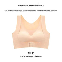 Seamless Wireless Anti-Sagging Sports Bra