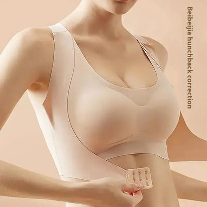 Seamless Wireless Anti-Sagging Sports Bra